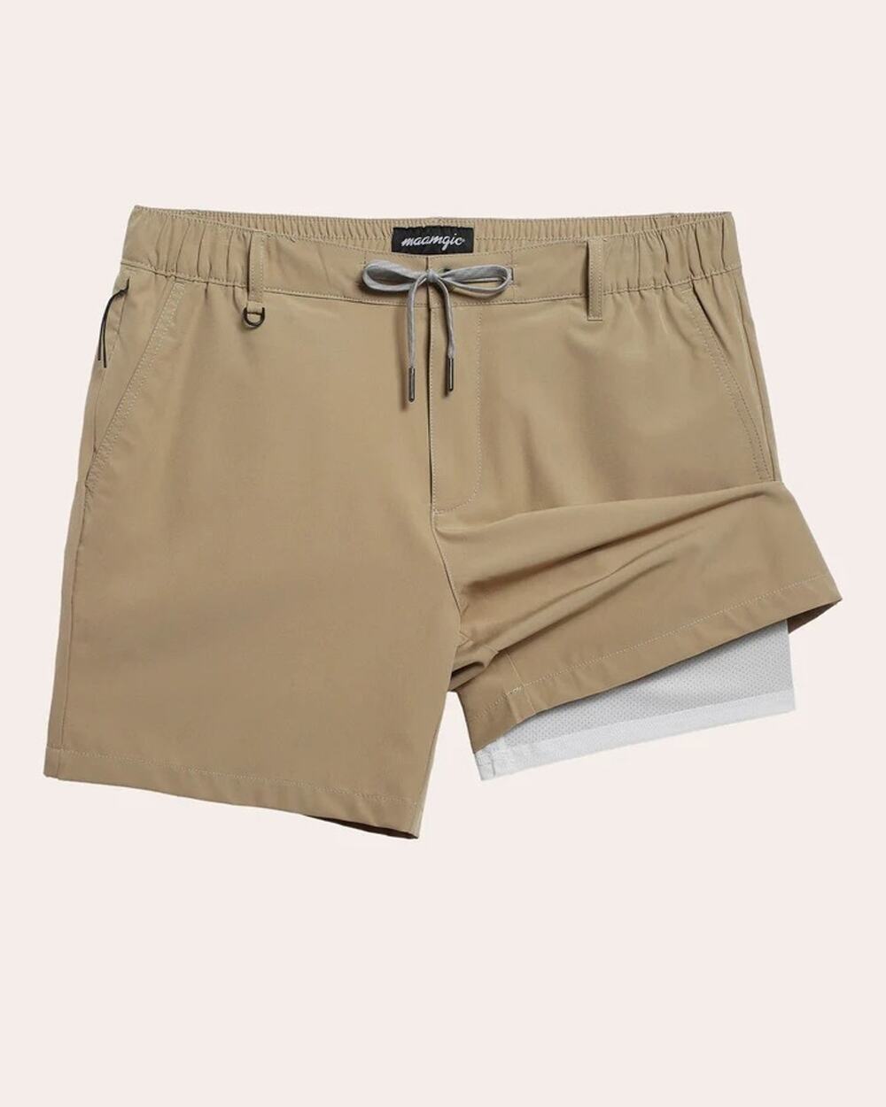 Maamgic Mens XXL Khaki NatureMono II Outdoor Travel Preppy Casual Shorts OS24-29